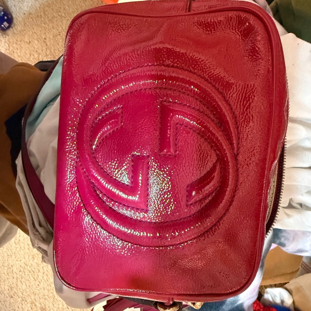 Magenta Gucci SoHo Disco crossbody  Shoulder Bag